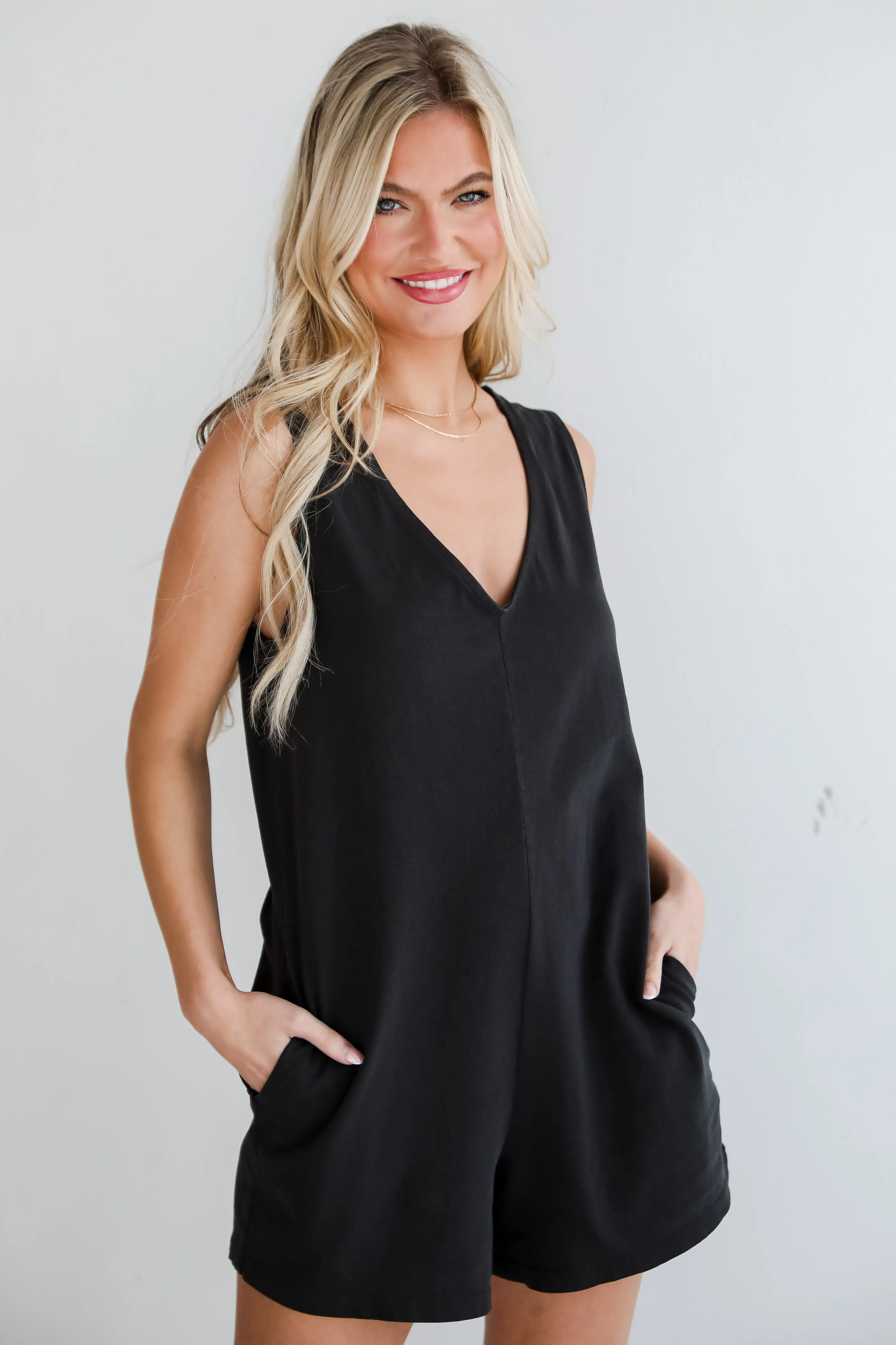 Casual Cutie Black Romper - DU DEAL