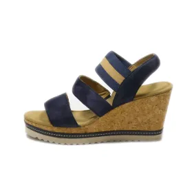 Gabor Wedge Shoes Suede Blue Colour For Women