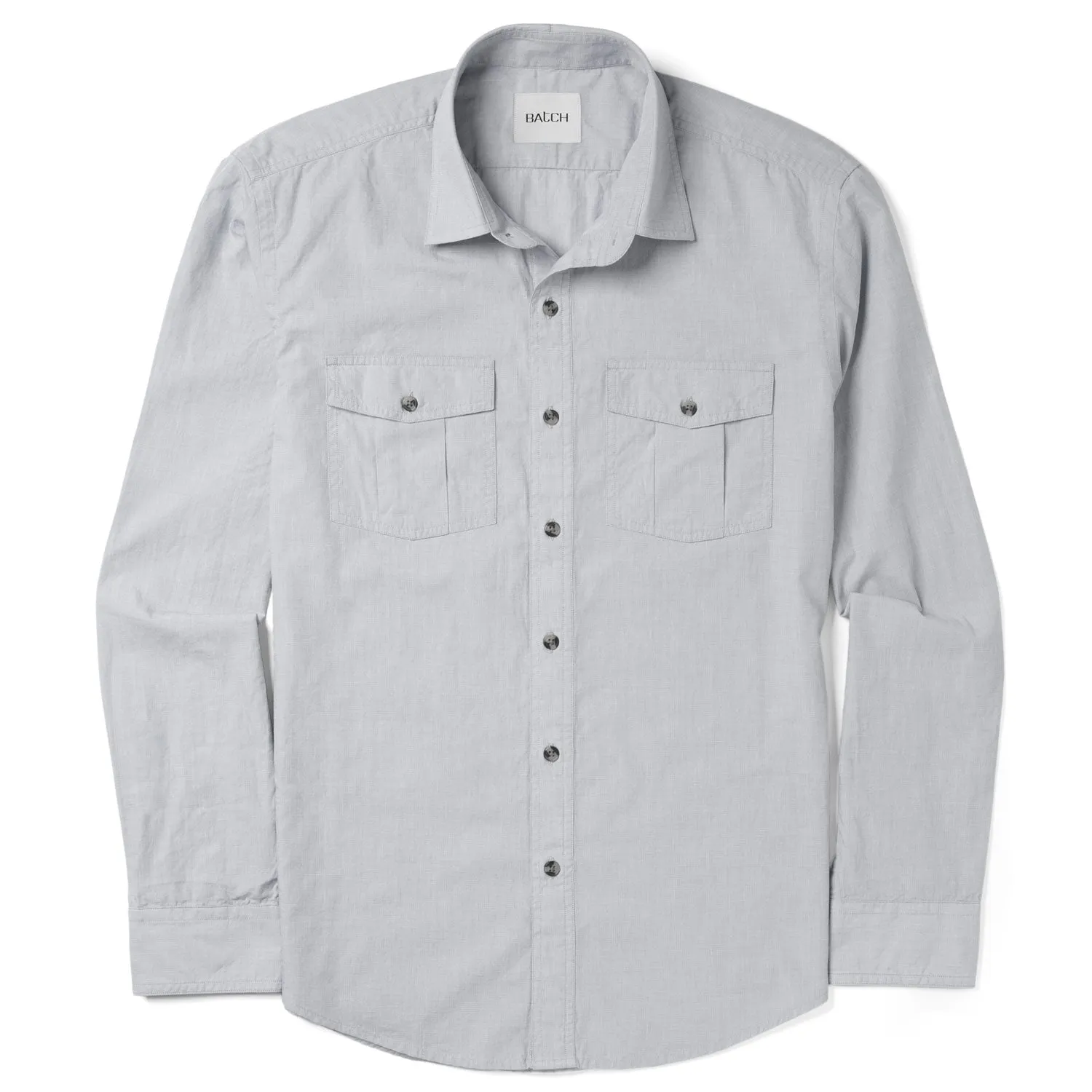 Primer Utility Shirt – Aluminum Gray Cotton End-on-end